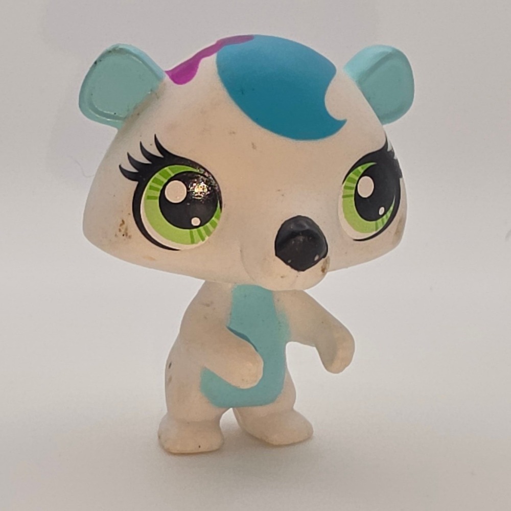 Hasbro Littlest Pet Shop Small White Blue Fair Littlest Pet Shop Polar Bear